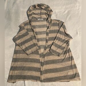 Maurices Lightweight Striped Knit Hooded Sweater, Size 2X
